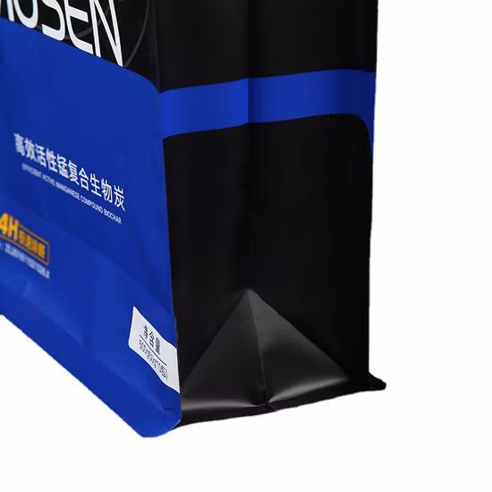 Meistverkaufte Standbodenbeutel, heißversiegelt, feuchtigkeitsbeständig, robuste Kunststoff-Grillkohlebeutel mit flachem Boden